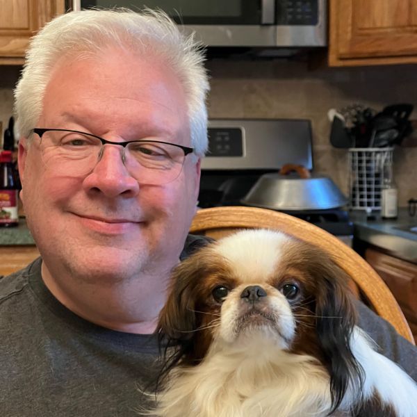 Mark & Boo Boo, a Japanese Chin dog.